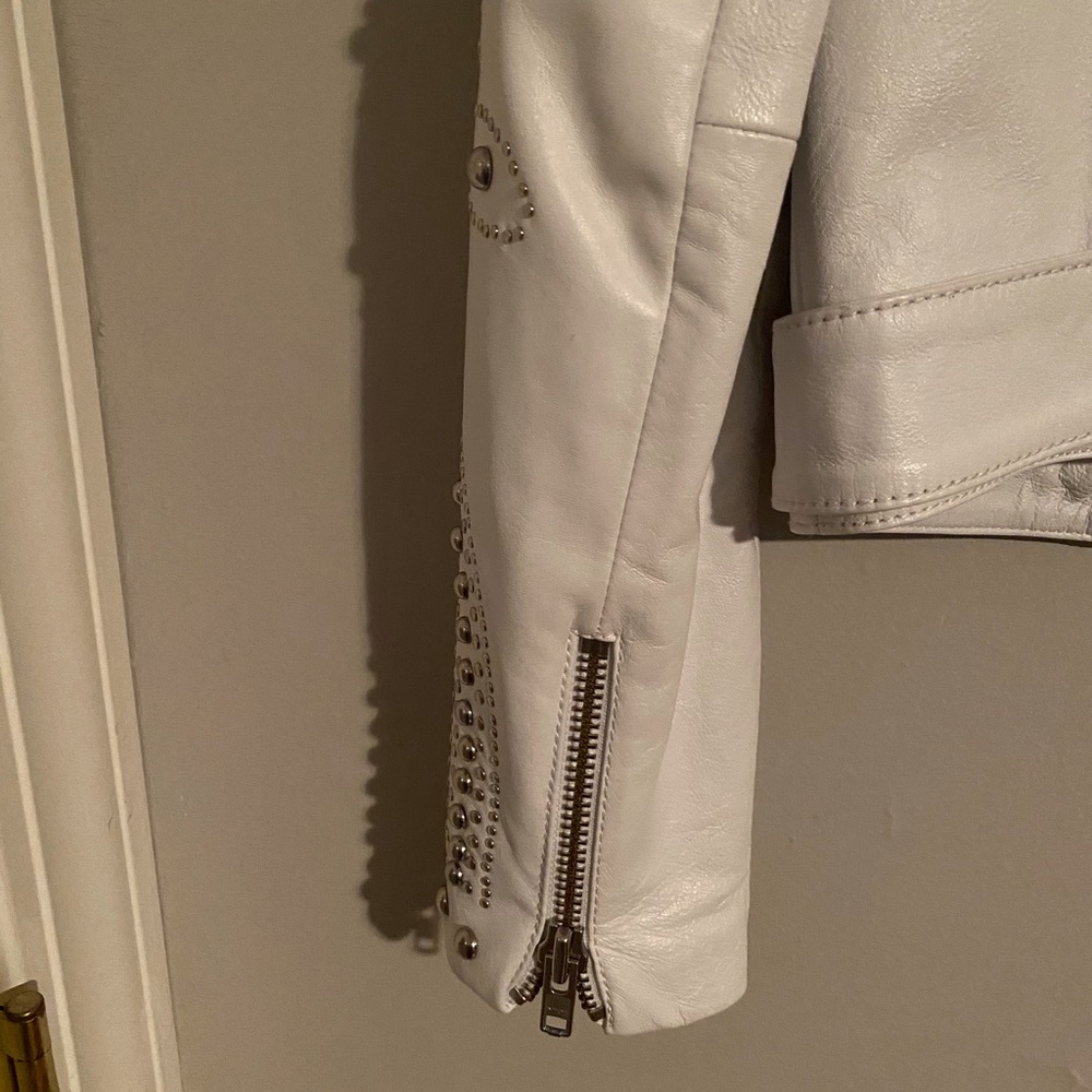 Studded leather jacket